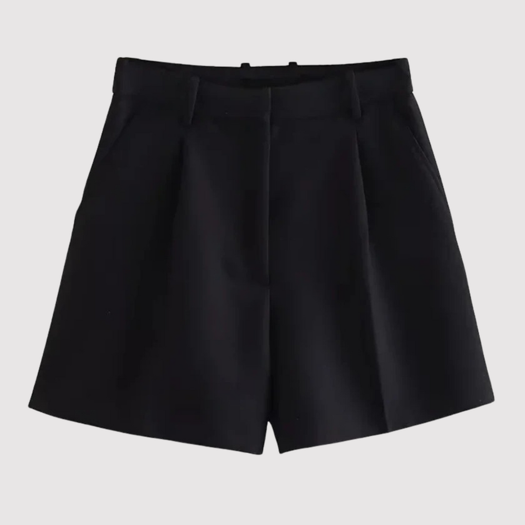 Mirelle - Short à pinces taille haute sur mesure