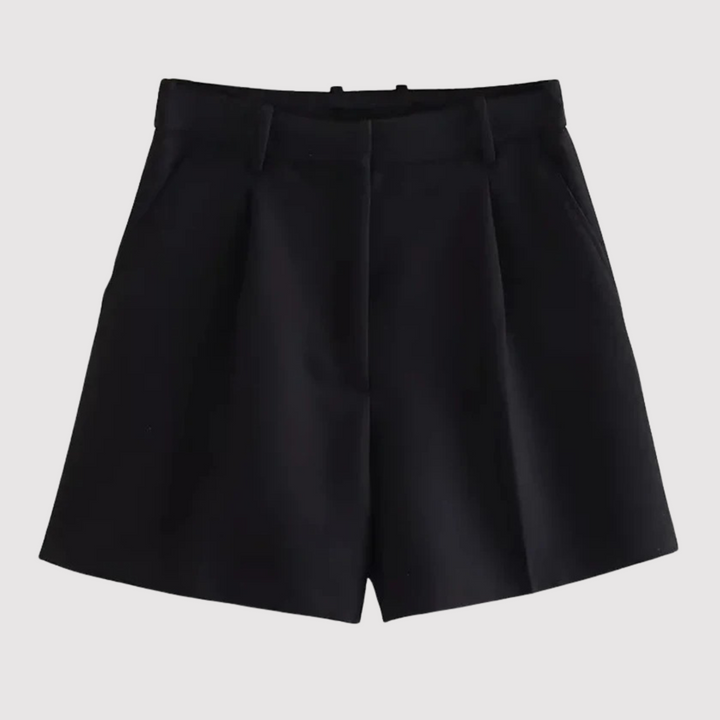 Mirelle - Short à pinces taille haute sur mesure