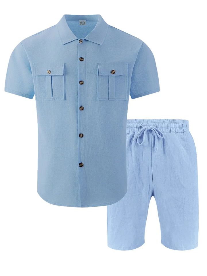 Baird - Ensemble chemise et short en lin mélangé