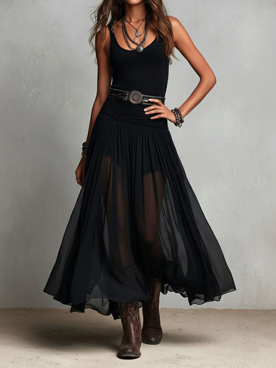 Cressina - Robe longue vaporeuse