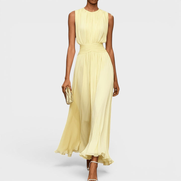 Evadne - Robe midi drapée haut de gamme