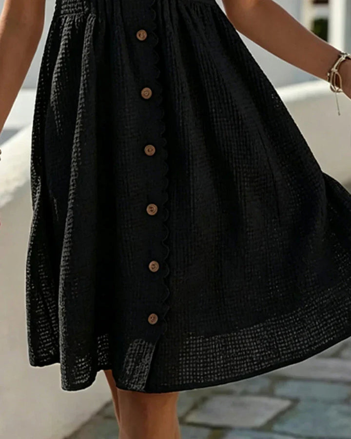 Emmara - Robe patchwork à manches bouffantes haut de gamme