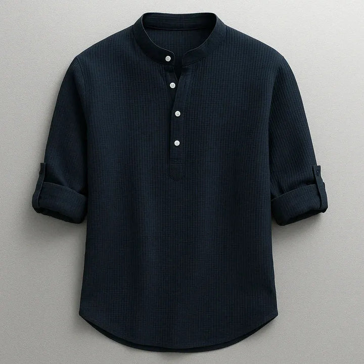 Leorisse - T-shirt Henley texturé