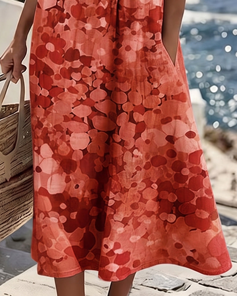 Adria - Robe midi trapèze au toucher doux