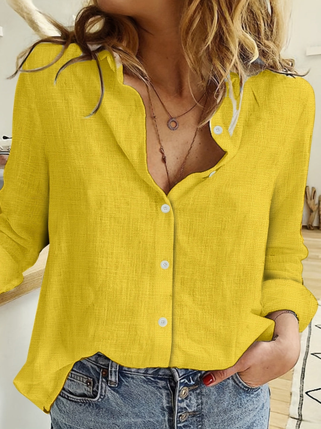 Rowena - Blouse transparente à franges