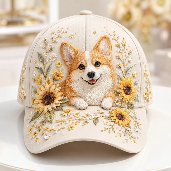 Arlena - Casquette à détail floral équestre