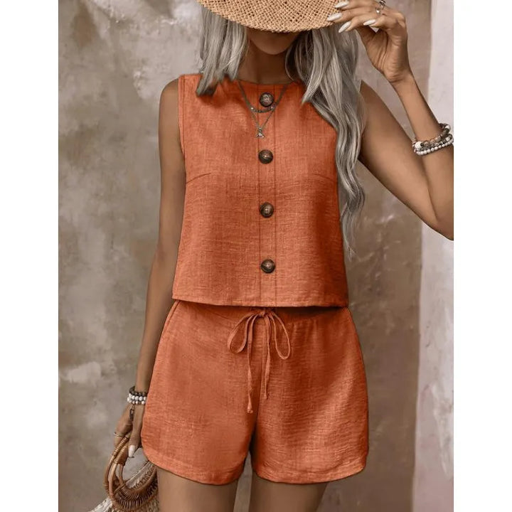 Abilene - Ensemble débardeur texturé et short
