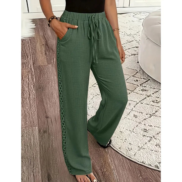 Estrelle - Pantalon d'intérieur à cordon de serrage et finitions en dentelle