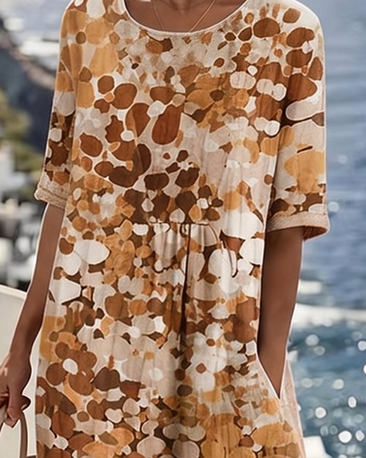 Adria - Robe midi trapèze au toucher doux
