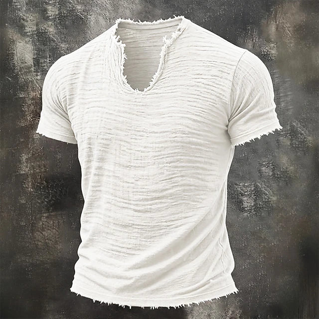 Jarrett - T-shirt à col V texturé