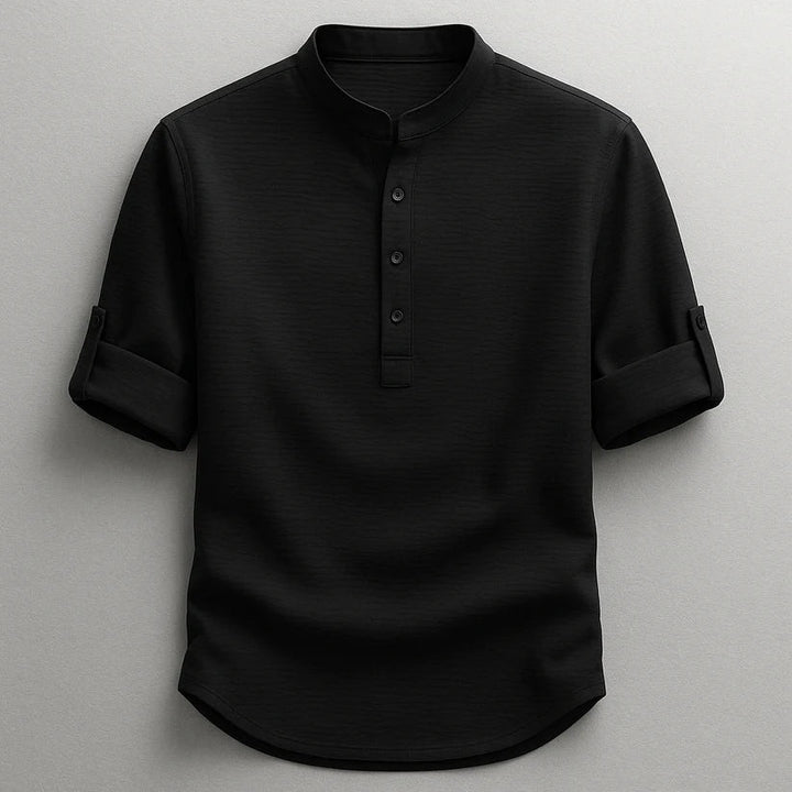 Leorisse - T-shirt Henley texturé