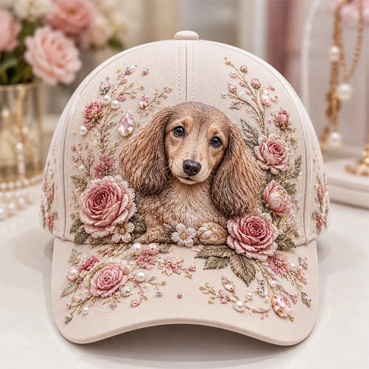 Arlena - Casquette à détail floral équestre