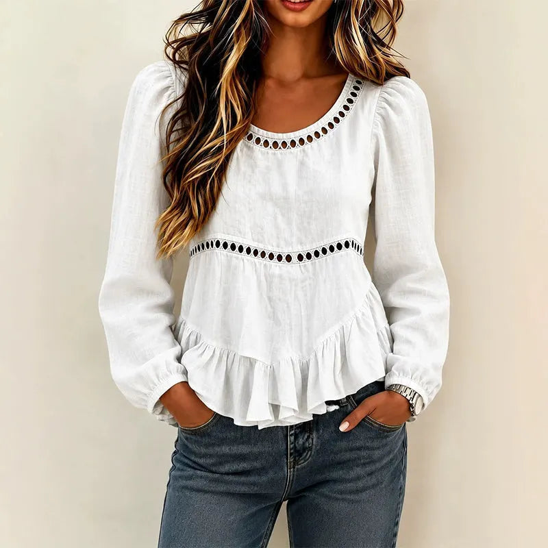 Genevelle - Blouse froncée au toucher doux