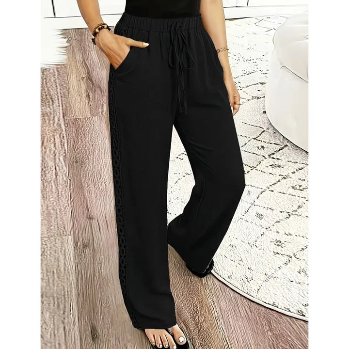 Estrelle - Pantalon d'intérieur à cordon de serrage et finitions en dentelle