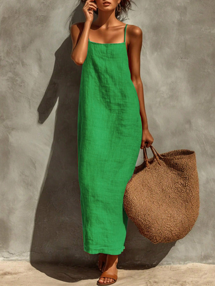 Ismeralda - Robe longue légère à bretelles