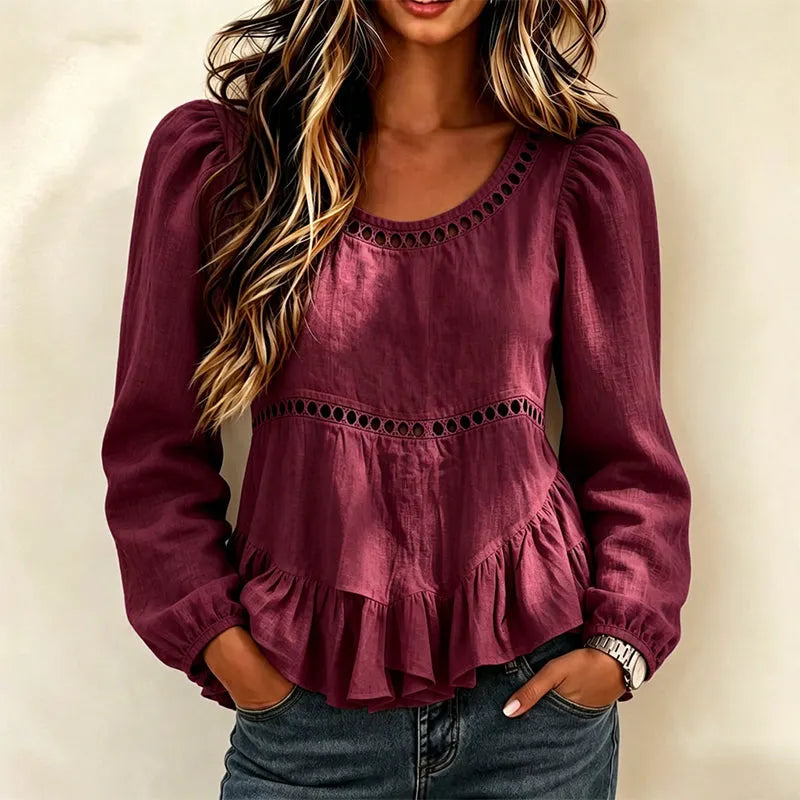 Genevelle - Blouse froncée au toucher doux