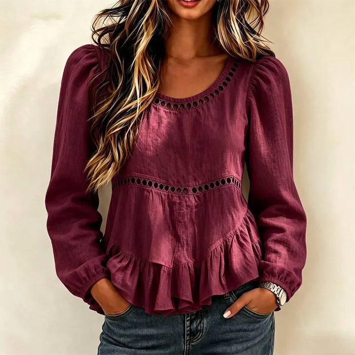 Genevelle - Blouse froncée au toucher doux