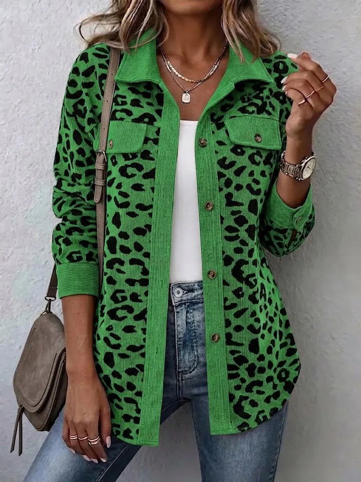 Miressia - Cardigan boutonné à imprimé animalier