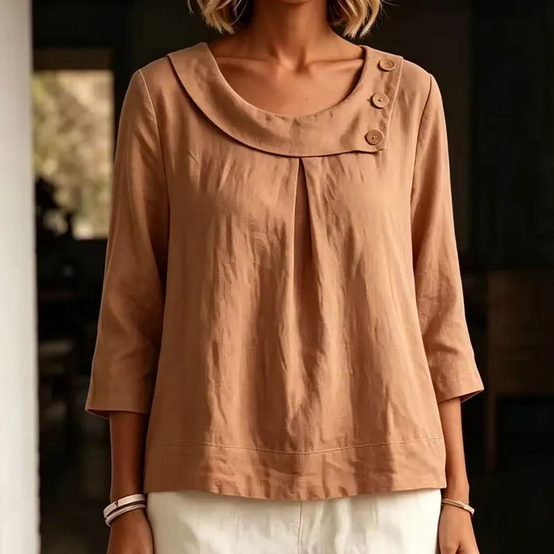 Brionelle - Blouse en lin au toucher doux