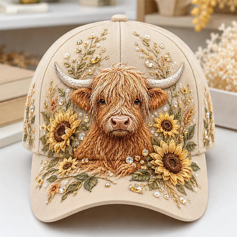 Arlena - Casquette à détail floral équestre
