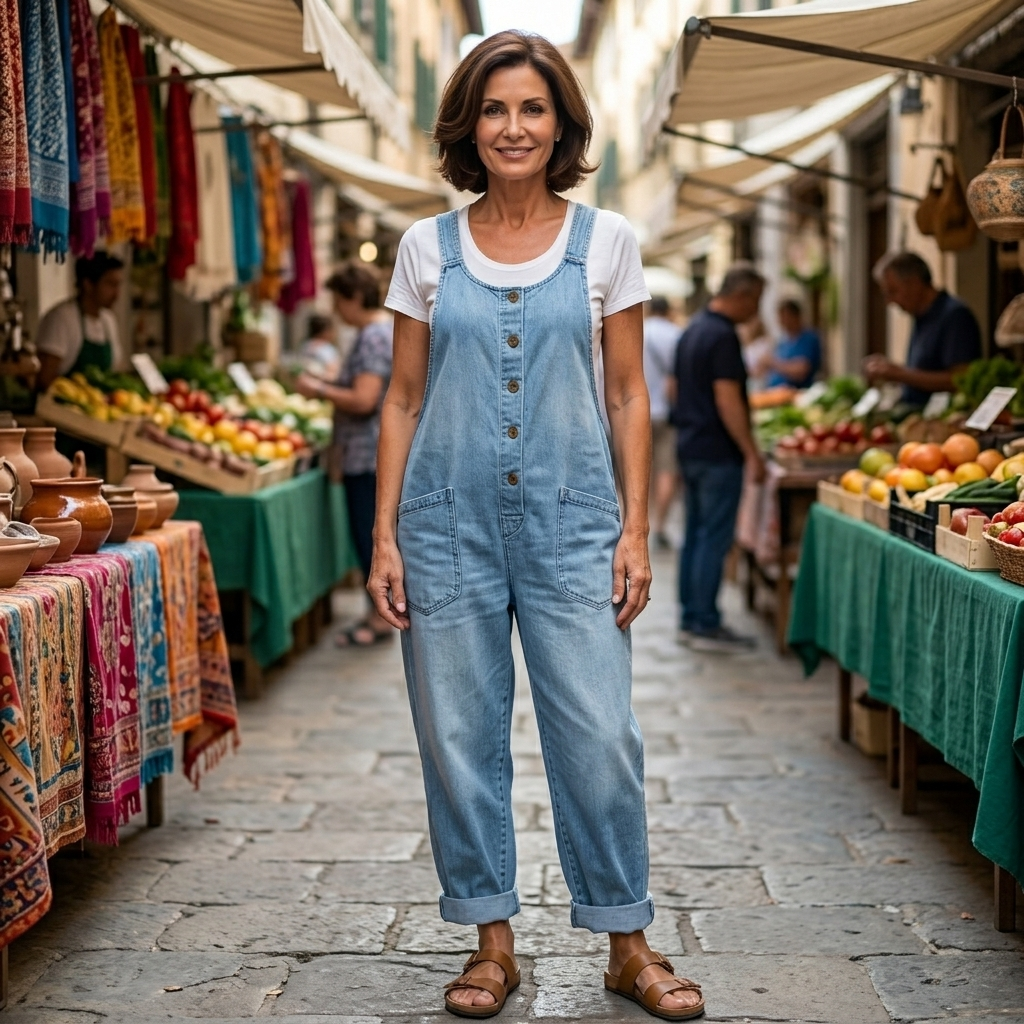 Rowella - Salopette à jambes larges au toucher doux