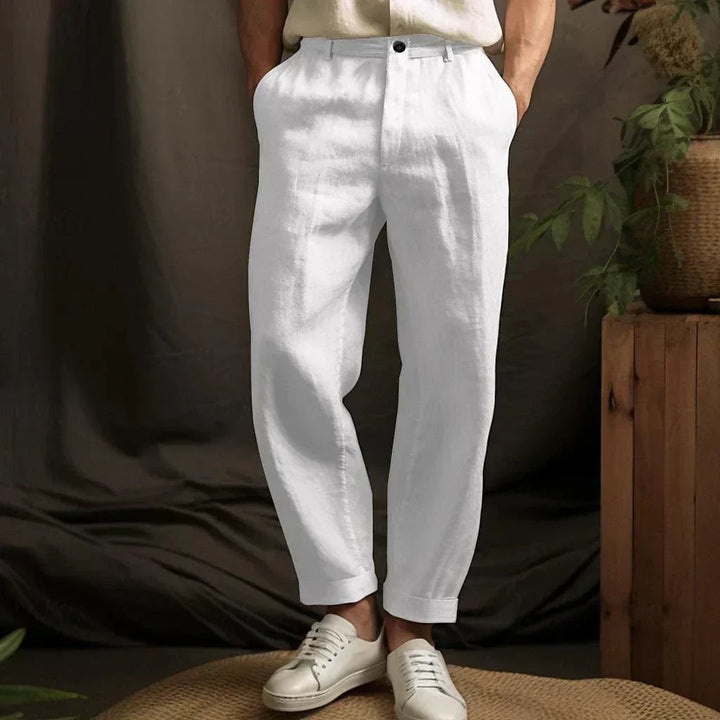 Yorick - Pantalon en lin respirant à cordon de serrage