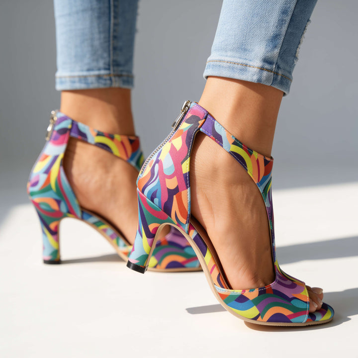 Corabelle - Sandales à talons à bride en T élégantes