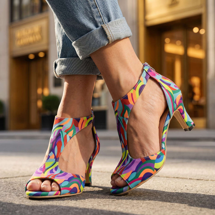 Corabelle - Sandales à talons à bride en T élégantes