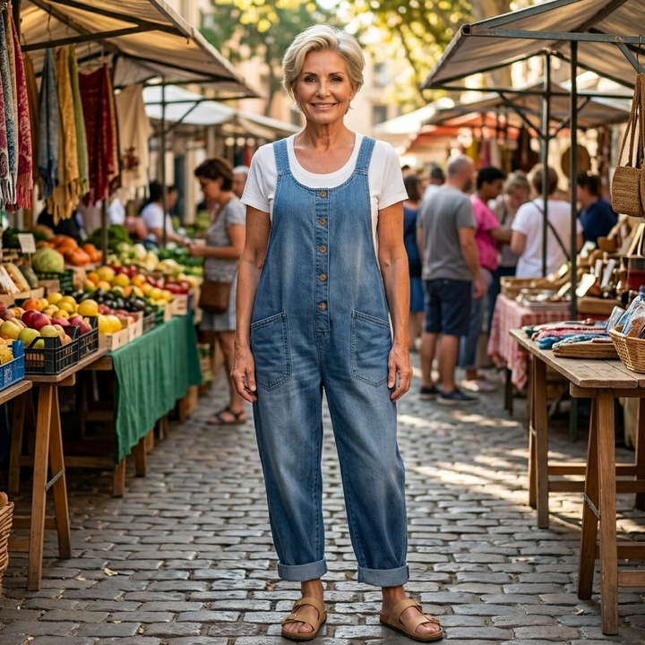 Rowella - Salopette à jambes larges au toucher doux