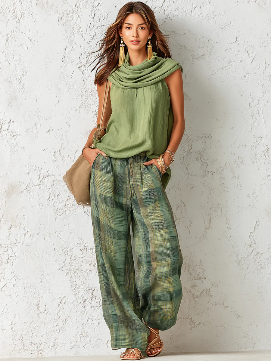 Beatrice - Ensemble blouse légère et pantalon large