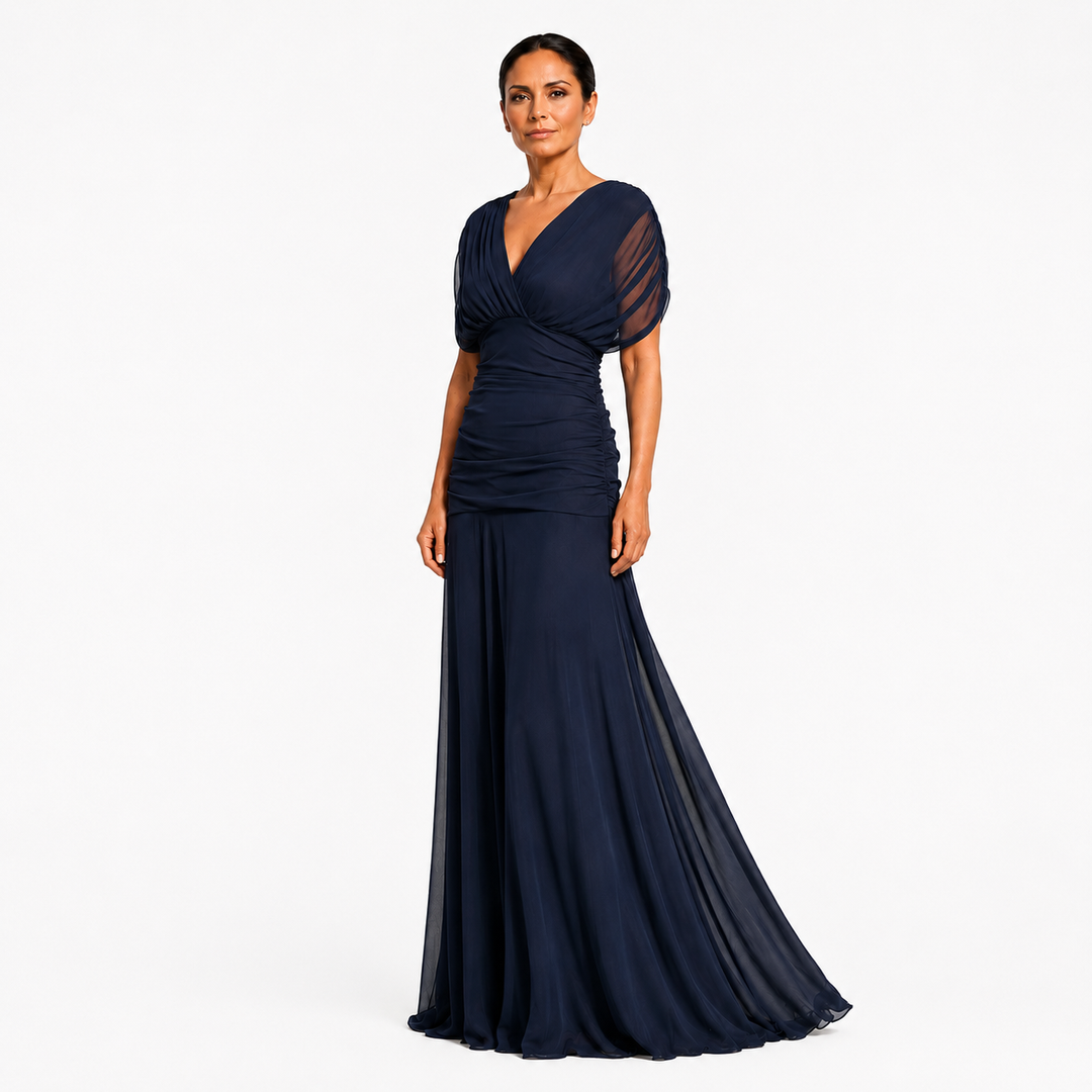 Lileas - Robe de soirée plissée au toucher doux