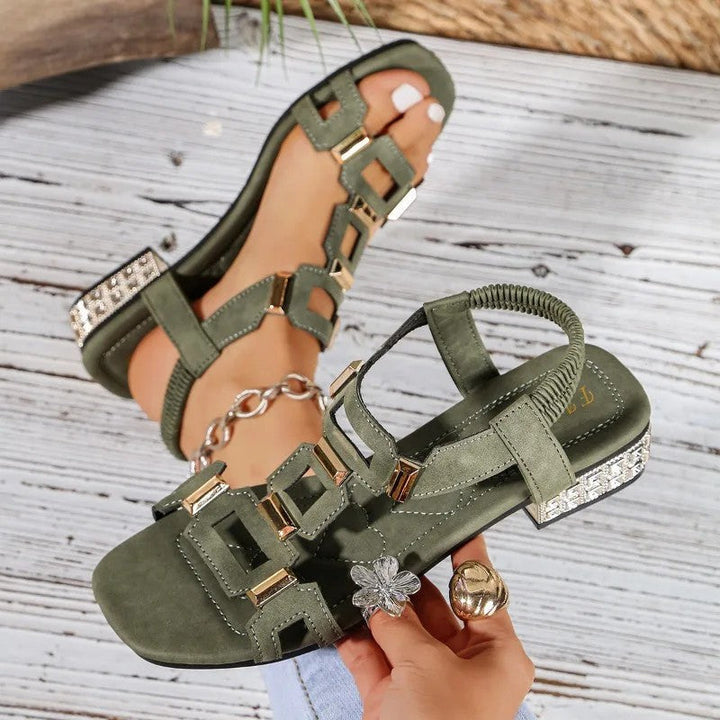 Jessalina - Ballerines slingback à talon raffinées