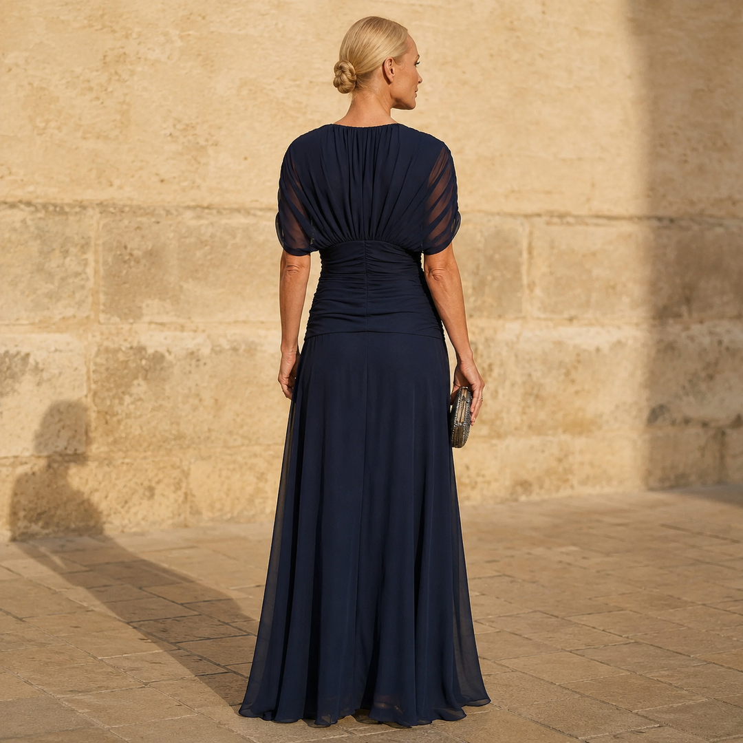 Lileas - Robe de soirée plissée au toucher doux