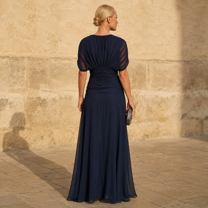 Lileas - Robe de soirée plissée au toucher doux