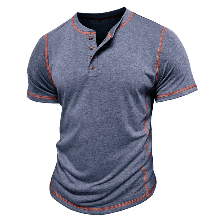 Bardwell - T-shirt Henley au toucher doux