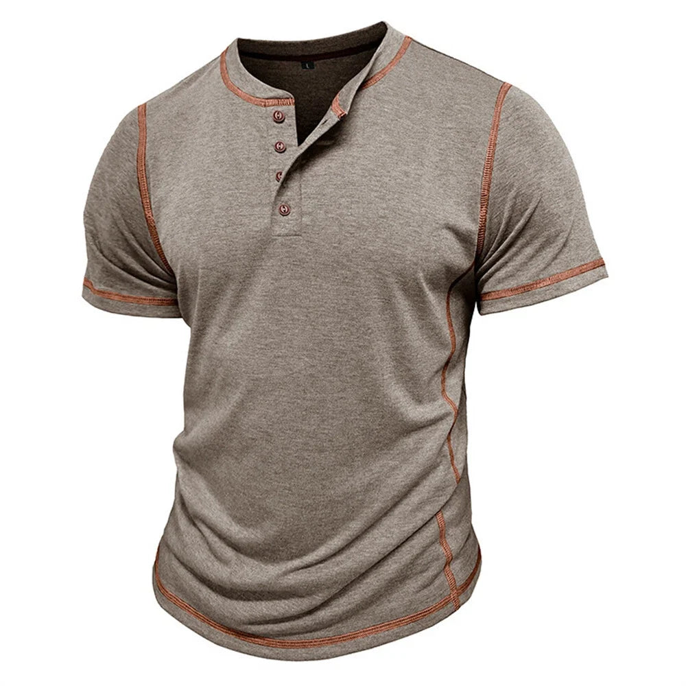 Bardwell - T-shirt Henley au toucher doux
