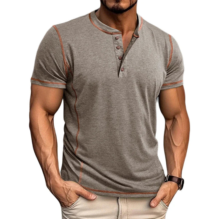 Bardwell - T-shirt Henley au toucher doux