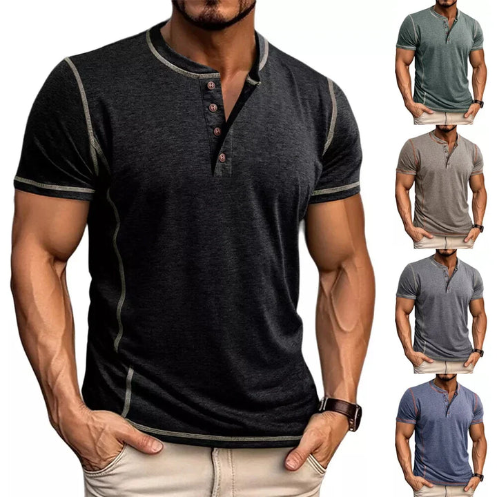 Bardwell - T-shirt Henley au toucher doux