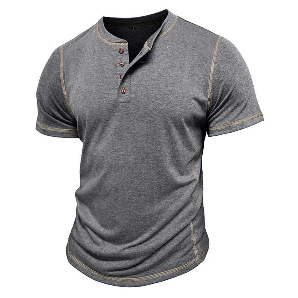 Bardwell - T-shirt Henley au toucher doux