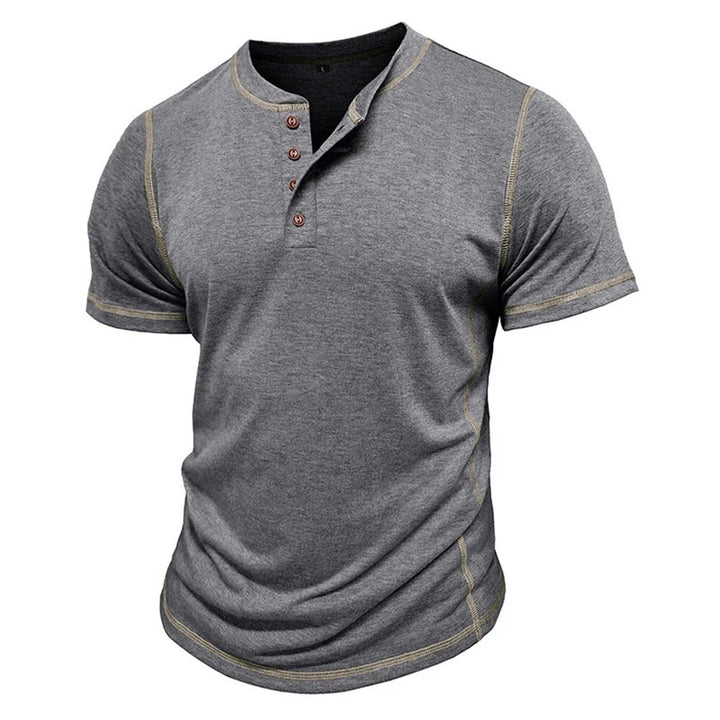 Bardwell - T-shirt Henley au toucher doux