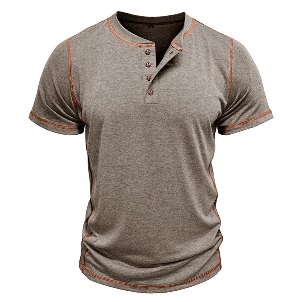 Bardwell - T-shirt Henley au toucher doux