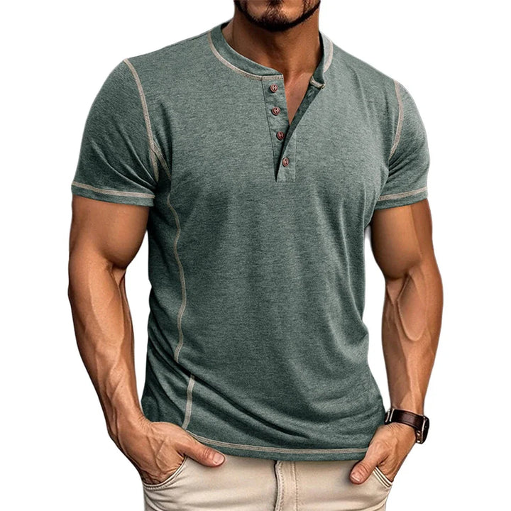 Bardwell - T-shirt Henley au toucher doux