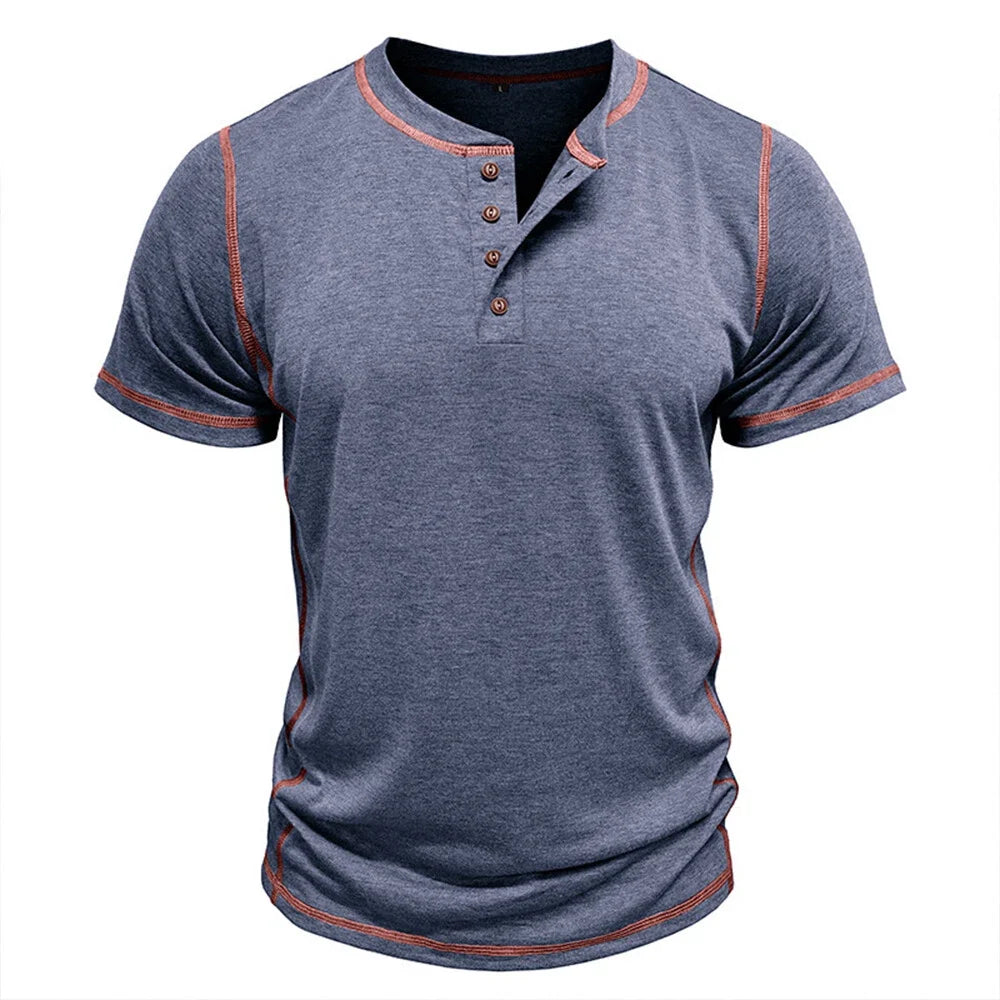 Bardwell - T-shirt Henley au toucher doux