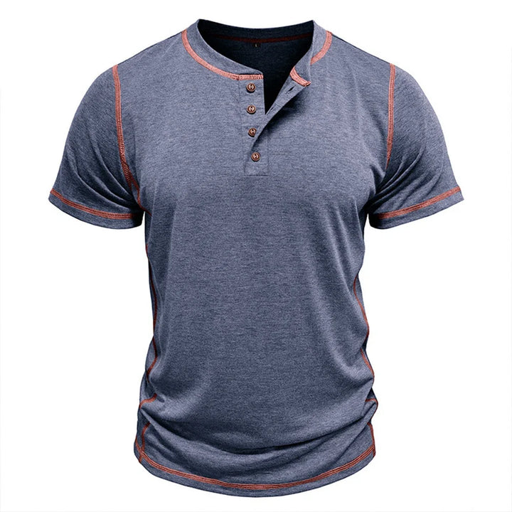Bardwell - T-shirt Henley au toucher doux