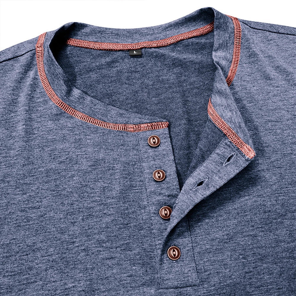Bardwell - T-shirt Henley au toucher doux