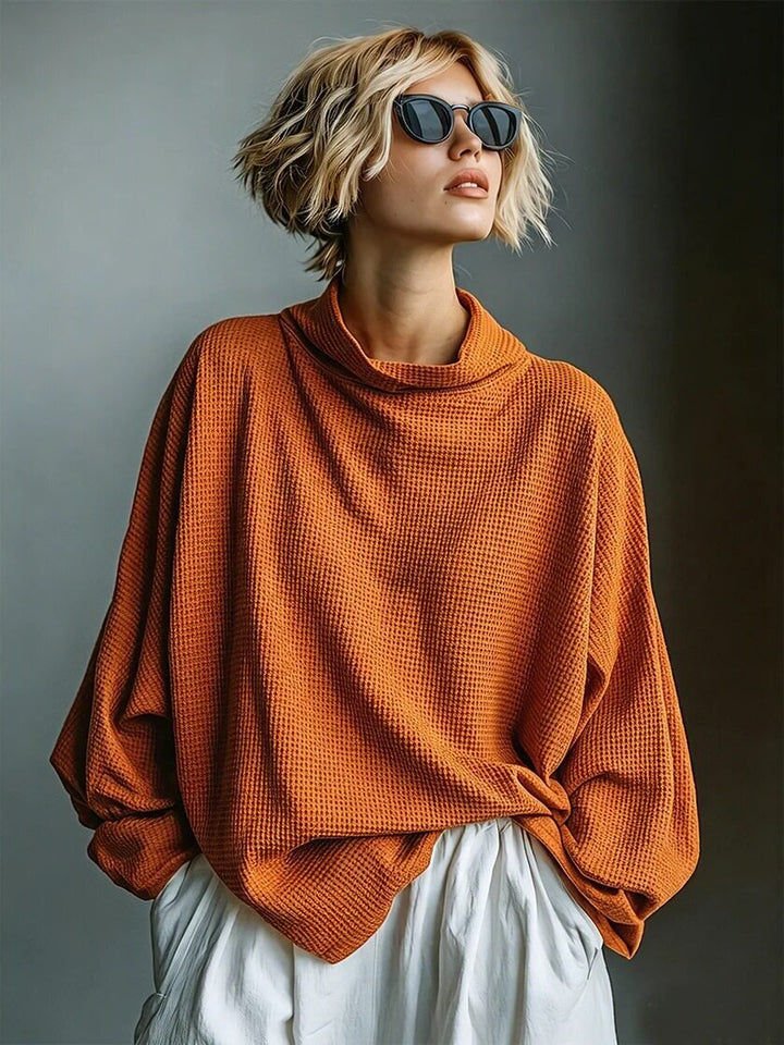 Aella - Top oversize à col montant texturé
