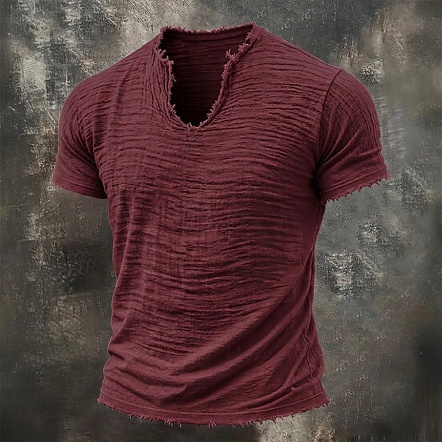 Jarrett - T-shirt à col V texturé
