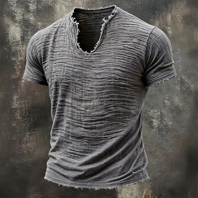 Jarrett - T-shirt à col V texturé